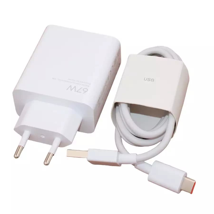 شارژر شیائومی اصلی مدل 67 وات به همراه کابل تبدیل USB-C ا Adapter 67w Xiaomi — تصویر ۳