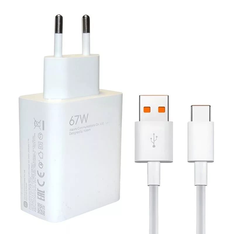 شارژر شیائومی اصلی مدل 67 وات به همراه کابل تبدیل USB-C ا Adapter 67w Xiaomi