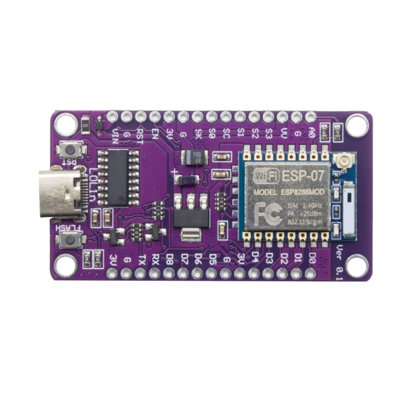 برد توسعه NodeMCU LoLin V3 با هسته ESP-07 دارای کانکتور USB Type-C — تصویر ۲