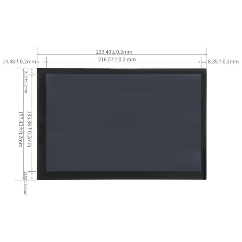 نمایشگر 10.1 اینچ IPS رنگی با تاچ خازنی 1280×800 با ورودی HDMI مخصوص رزبری پای — تصویر ۷