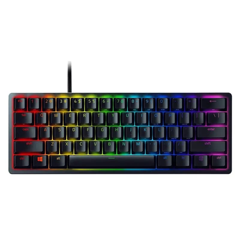 کیبورد مخصوص بازی ریزر (Razer) مدل Huntsman Mini (Clicky Purple Switch)