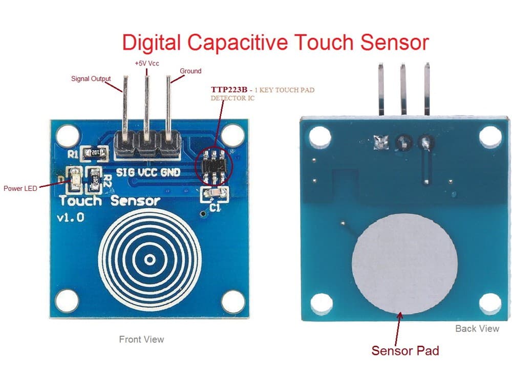 ماژول سنسور لمسی Touch Pad – TTP223 — تصویر ۵