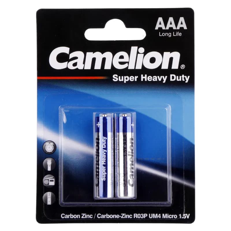 باتری قلمی AAA کملیون (Camelion) مدل R03P-BP2B بسته 2 عددی