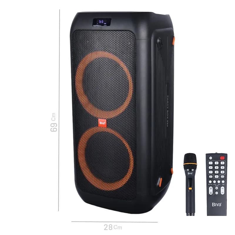 اسپیکر بلوتوث بیوا Biva Party Box 880 توان 100 وات رم و فلش خور — تصویر ۲