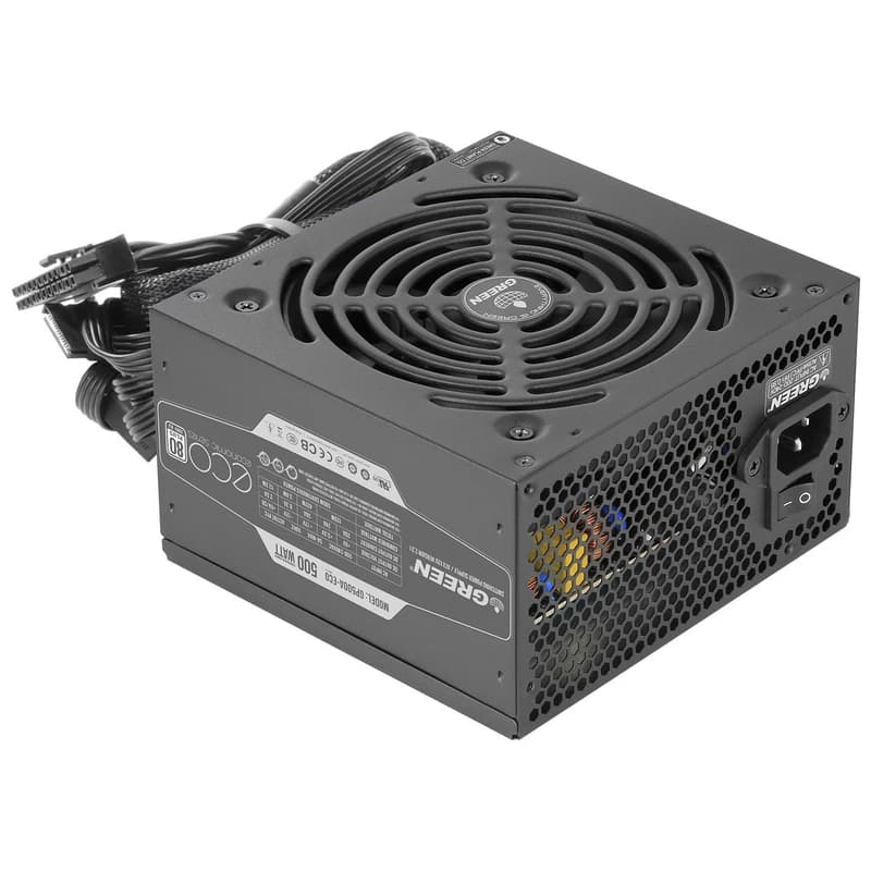 پاور کامپیوتر گرین (Green) مدل GP500A-ECO Rev 3.1 با توان 500 وات – استوک