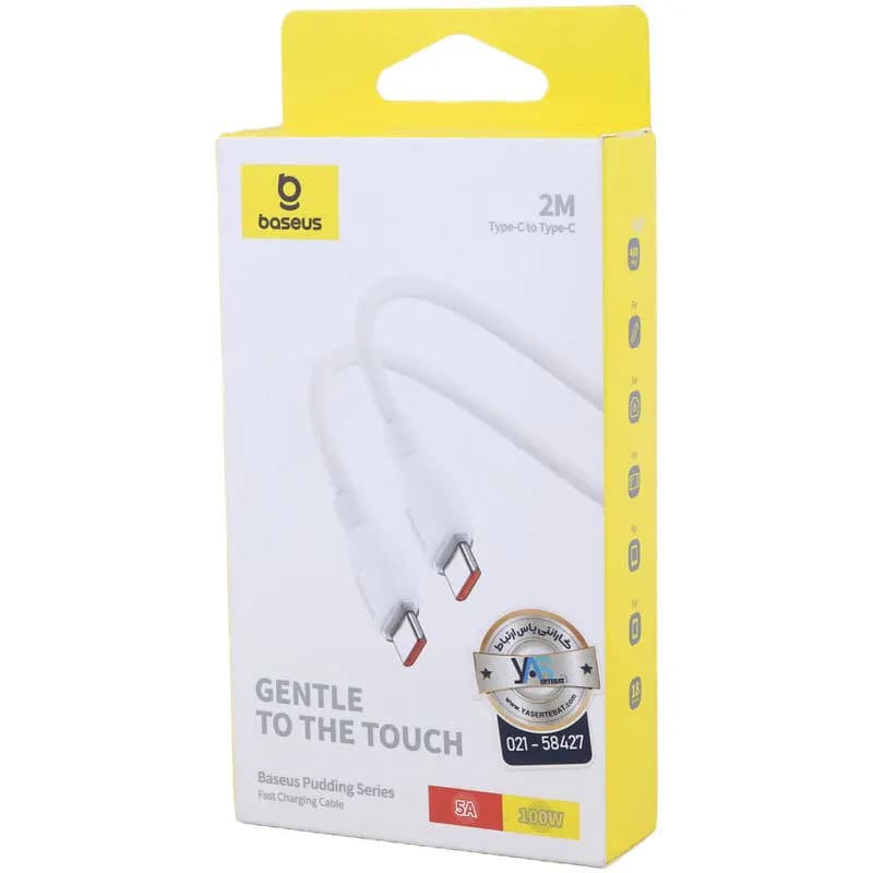 کابل دوسر Type-C بیسوس (Baseus) مدل Pudding Series CB000055 P10355702111 طول 2 متر — تصویر ۲