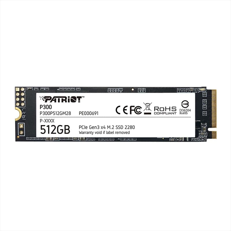 اس اس دی اینترنال پتریوت (Patriot) مدل ™P300 M2 PCIe Gen3 X4 NVMe با ظرفیت 128 گیگابایت — تصویر ۲