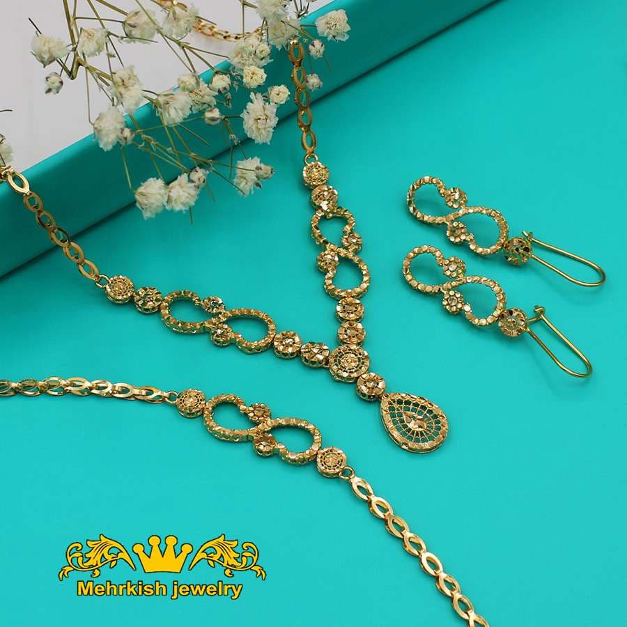 سرویس تراش بی نهایت طلا زرد کد B-966