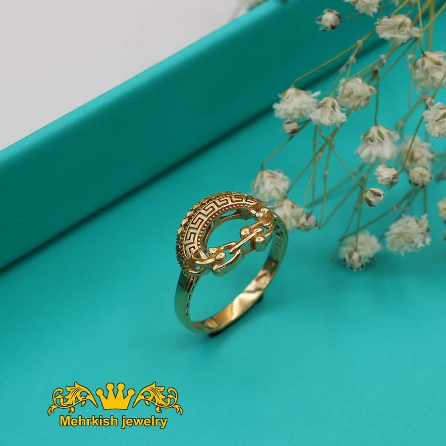 نیم ست ورساچ طلا ۱۸ عیار زنانه کد 7353 — تصویر ۳
