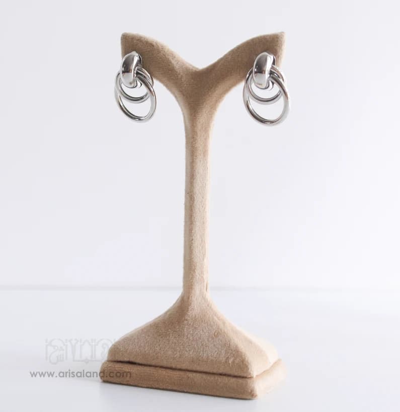 گوشواره حلقه ای دو حلقه کد 722
