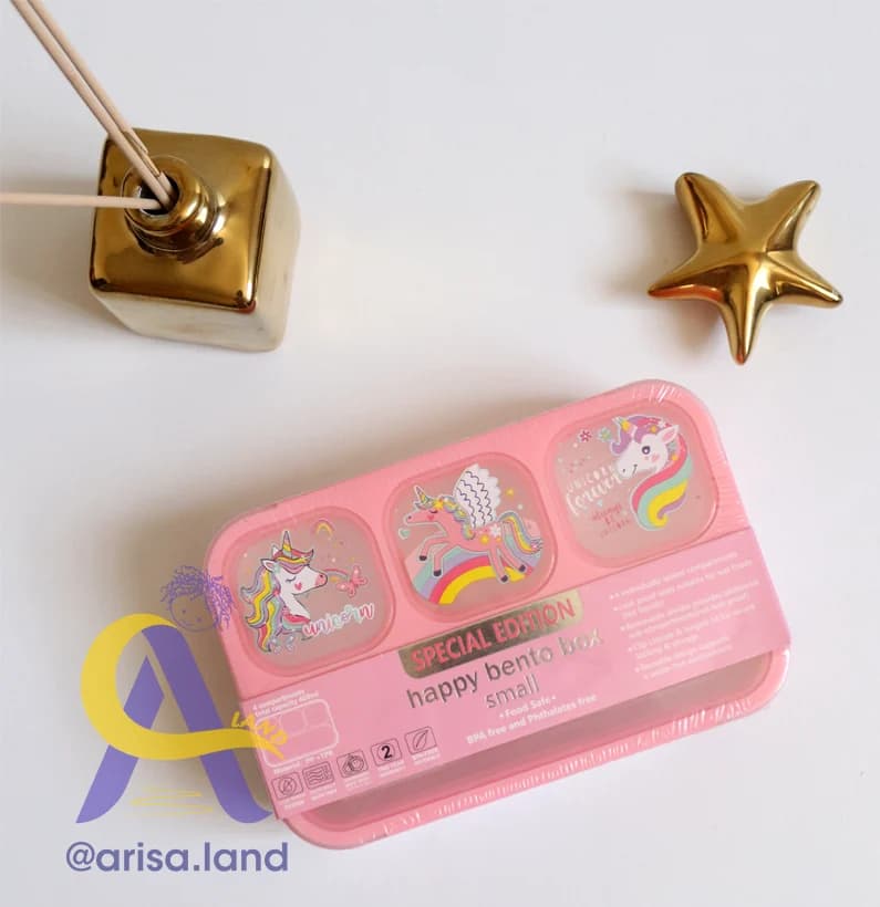 ظرف غذا 4 خانه وست VEST طرح یونیکورن (اوت لت)