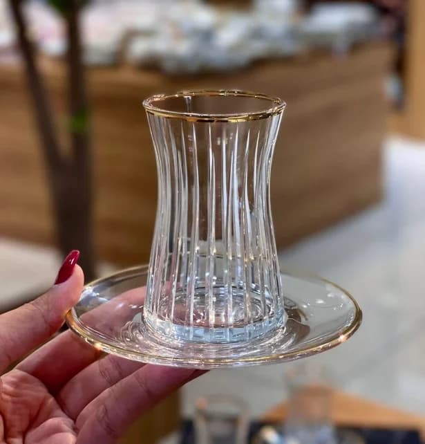 ست چایخوری لب طلایی پاشاباغچه DNZ ART-0345