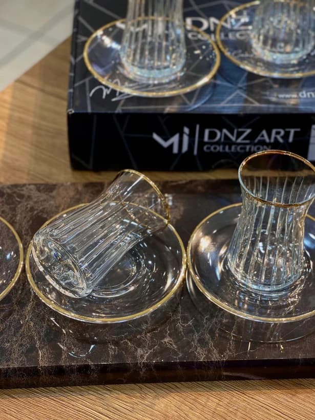 ست چایخوری لب طلایی پاشاباغچه DNZ ART-0345 — تصویر ۴