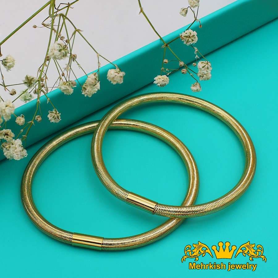 دستبند کشی طلا زنانه ۱۸ عیار کد B-890