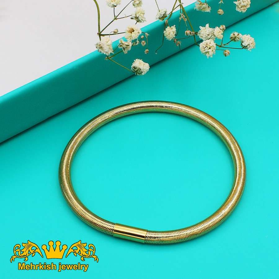 دستبند کشی طلا زنانه ۱۸ عیار کد B-890 — تصویر ۲
