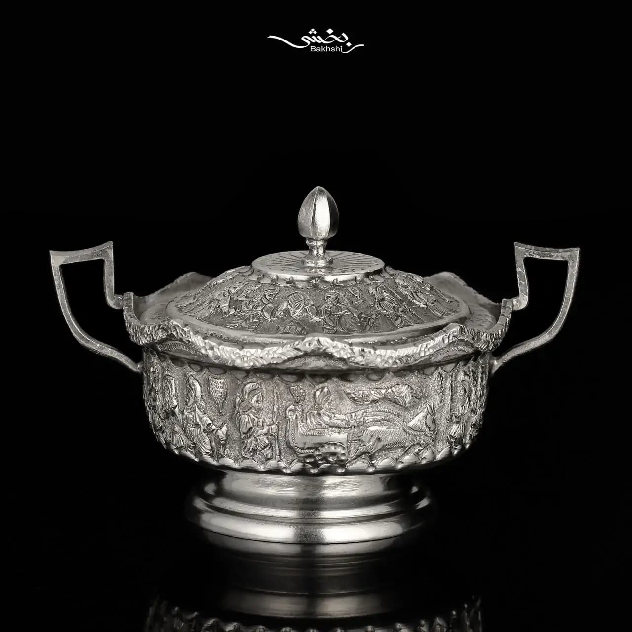 قندان نقره دسته دار قلم تخت جمشید