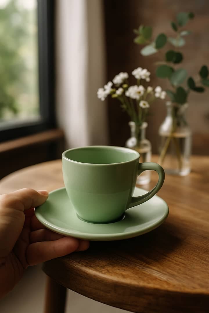 ست قهوه خوری سرامیکی پاستلی ترک