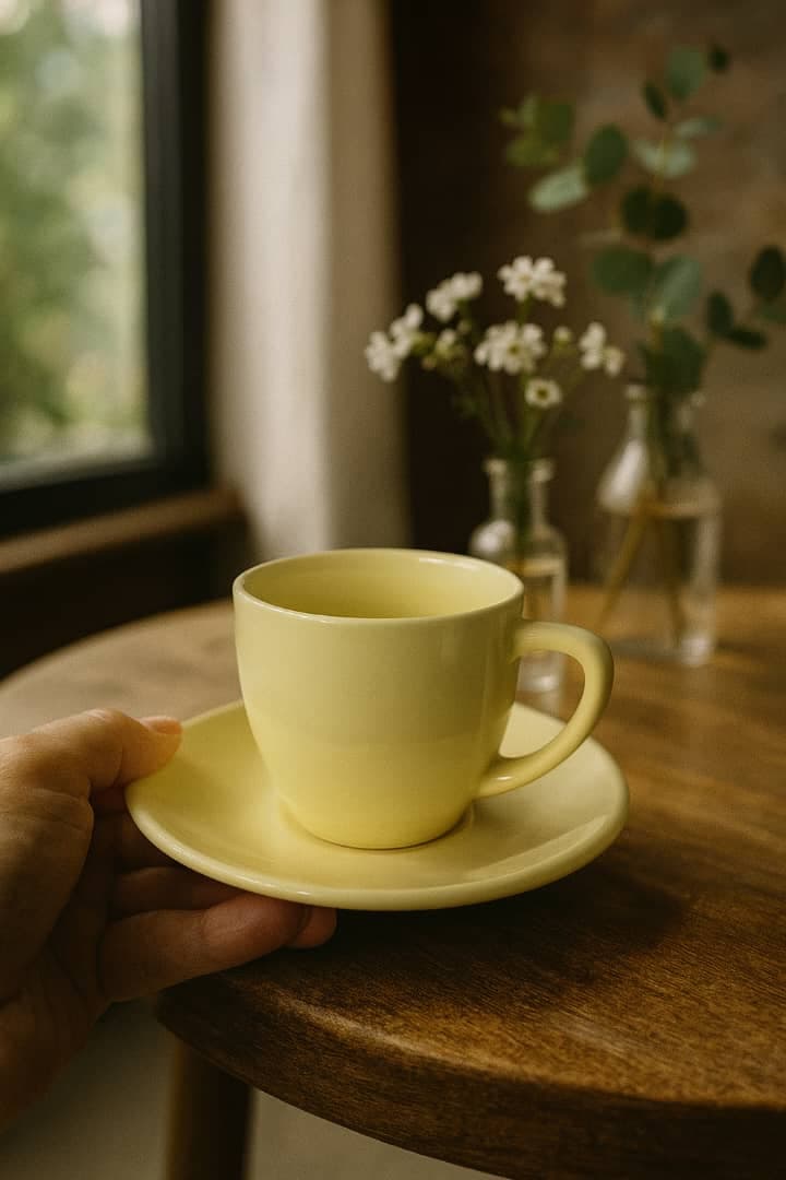 ست قهوه خوری سرامیکی پاستلی ترک — تصویر ۳