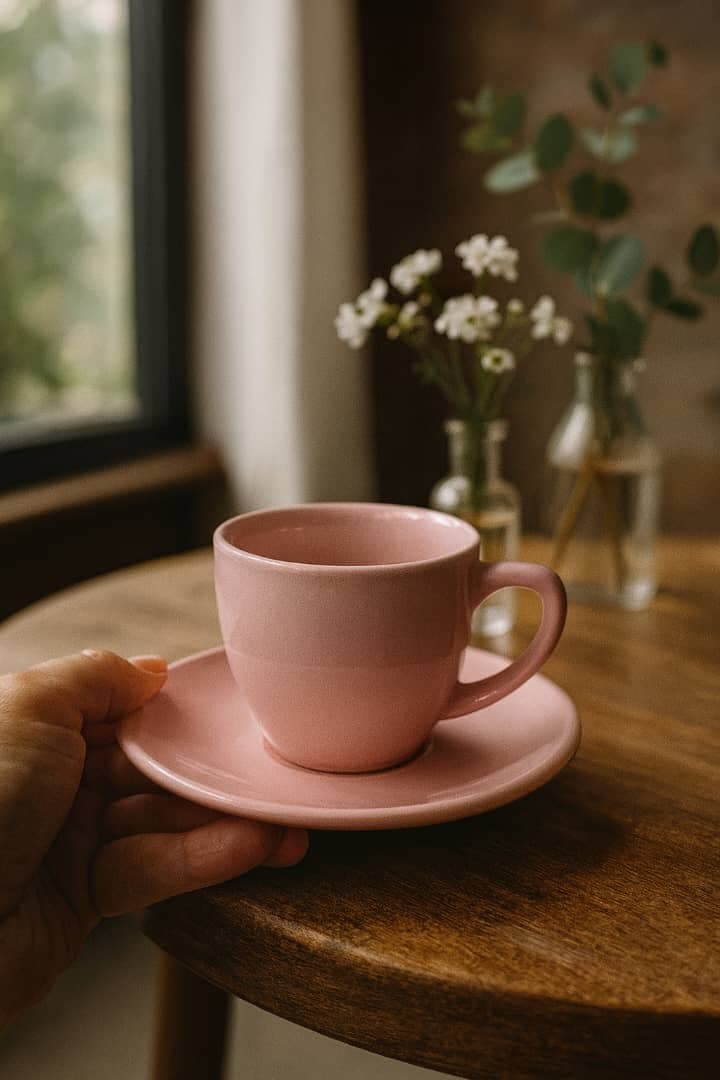 ست قهوه خوری سرامیکی پاستلی ترک — تصویر ۲