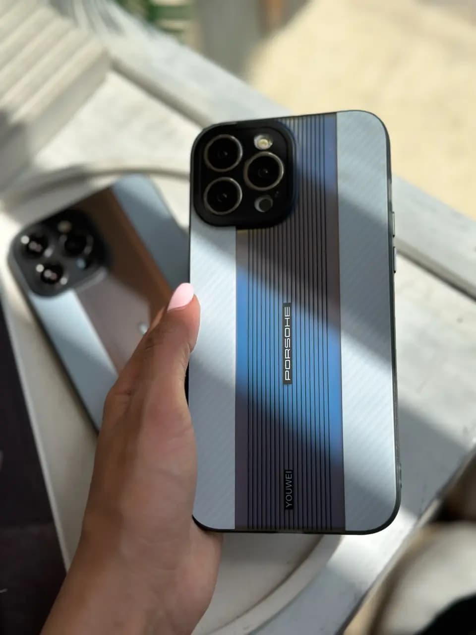 قاب Porsche design carbon edition سفید (کدC1315) — تصویر ۲