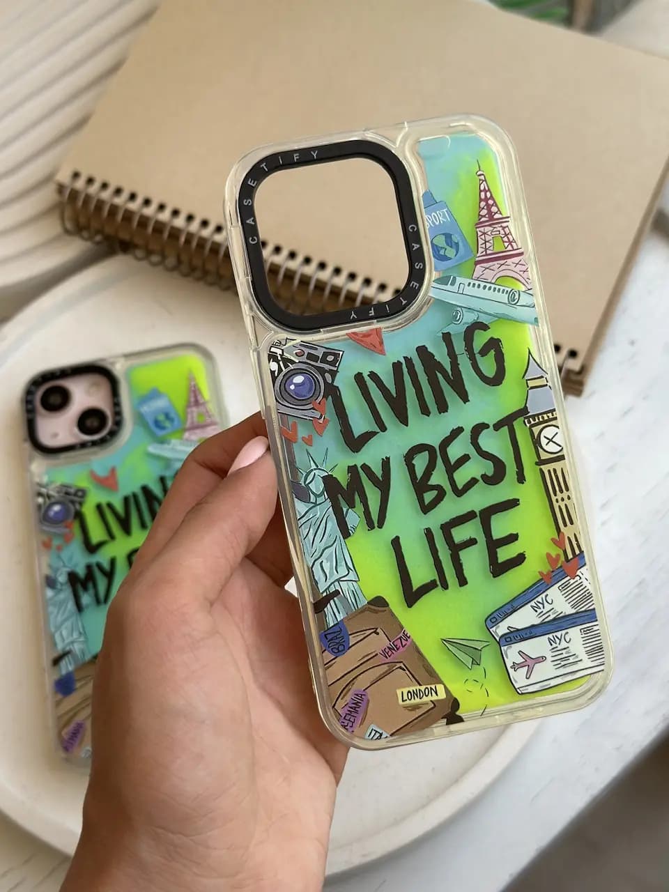 قاب آکواریومی شبرنگ Living My Best Life (کدC1314) — تصویر ۲