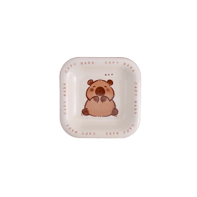 بشقاب مربعی سرامیکی capy bara