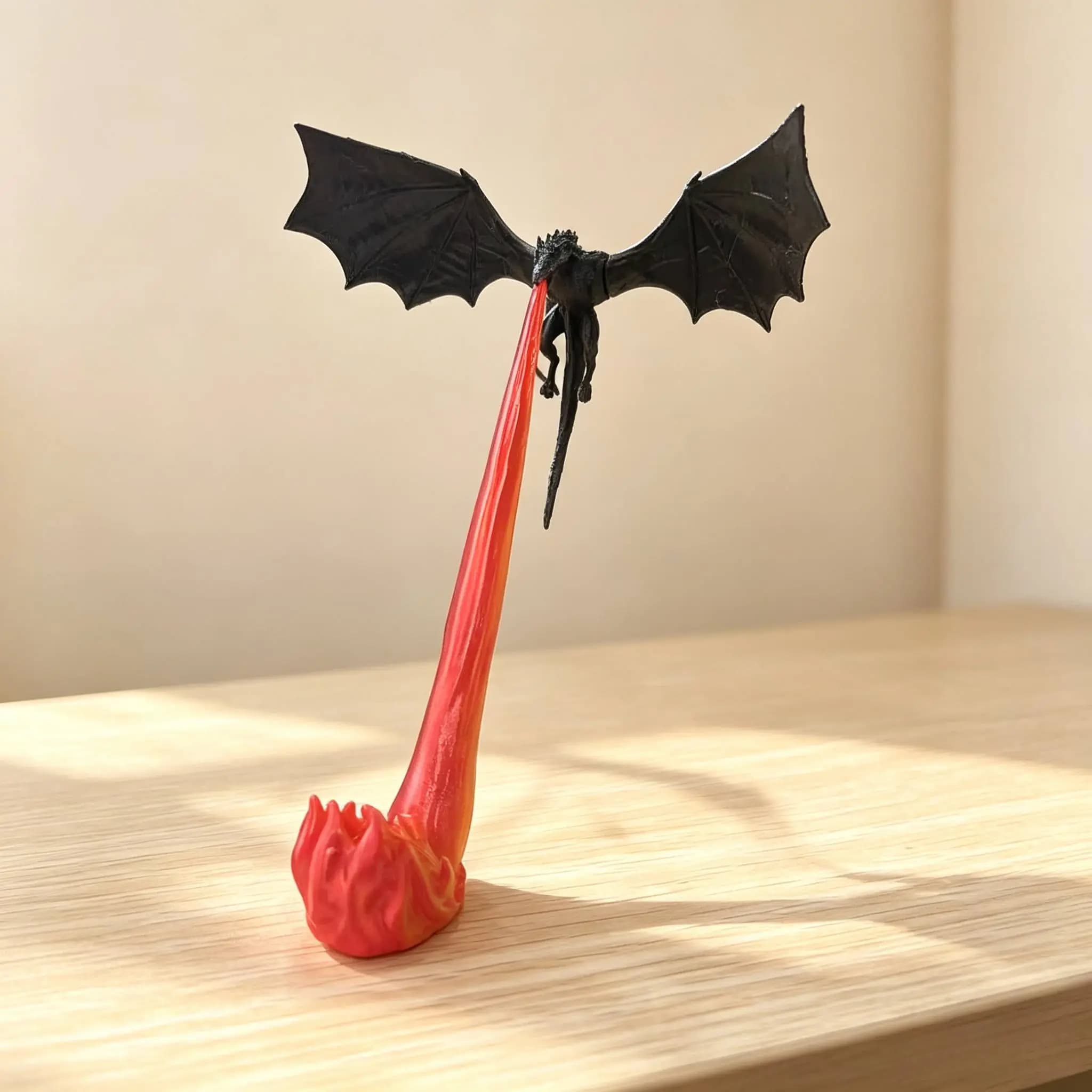 مجسمه اژدهای فانتزی سیاه مدل Flying Dragon — تصویر ۲