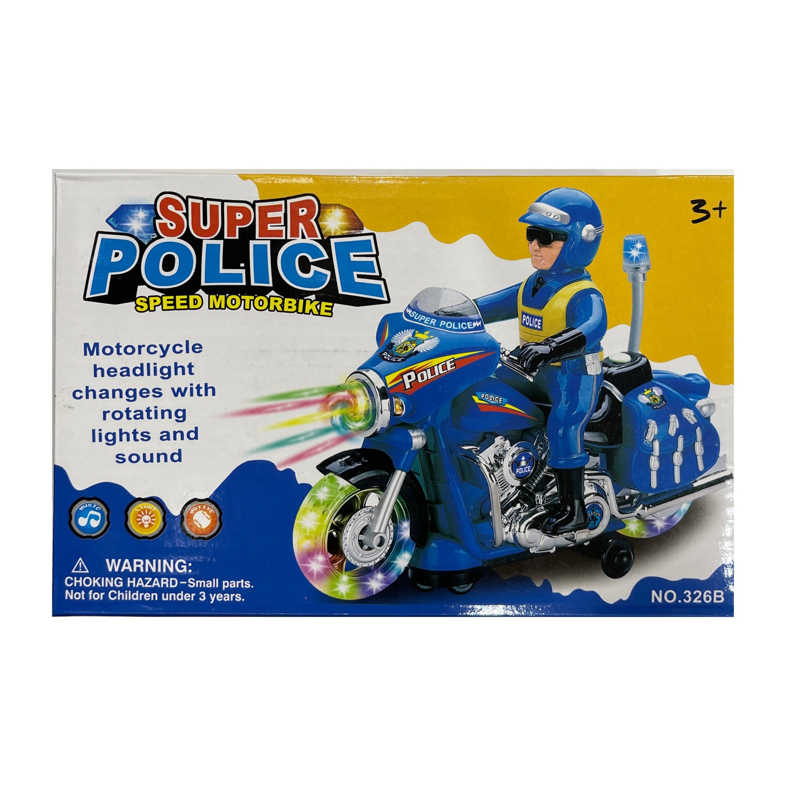 موتور پلیس موزیکال Super Police مدل 326B | چراغدار و موزیکال