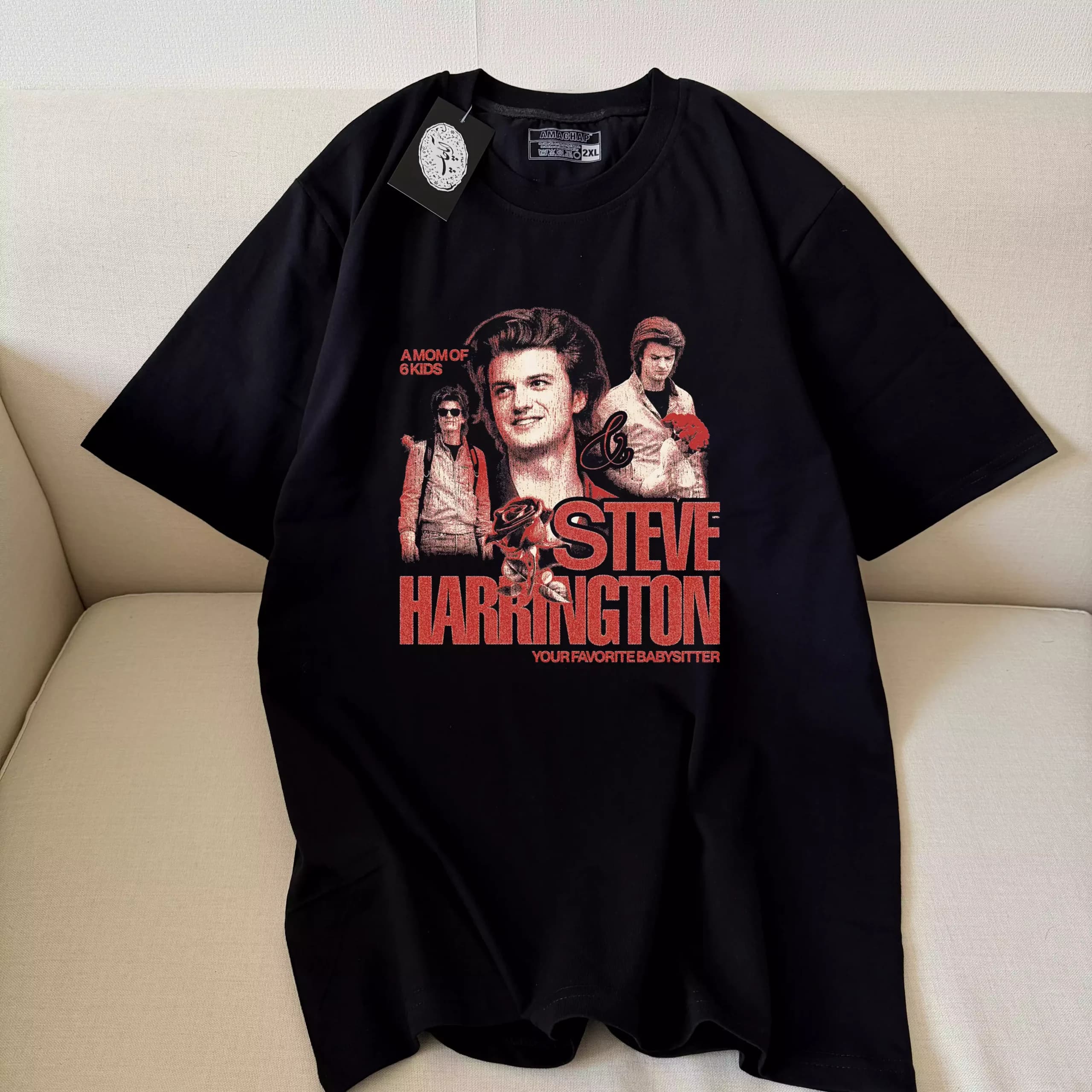تیشرت نخ پنبه طرح استیو Steve Harrington