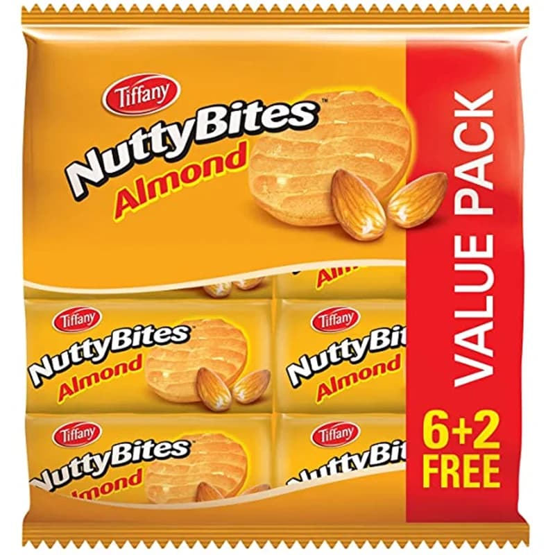 بیسکوییت ناتی بایتس تیفانی با طعم بادام – tiffany nutty bites