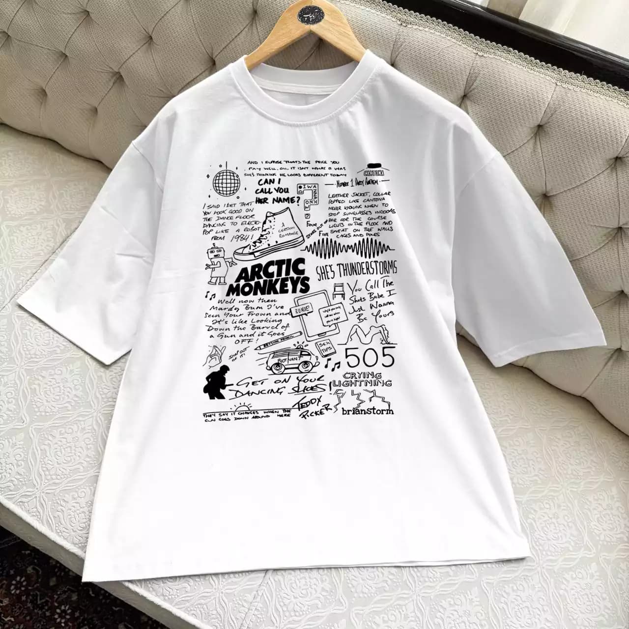 تیشرت نخ پنبه طرح راک ARCTIC MONKEYS 39776
