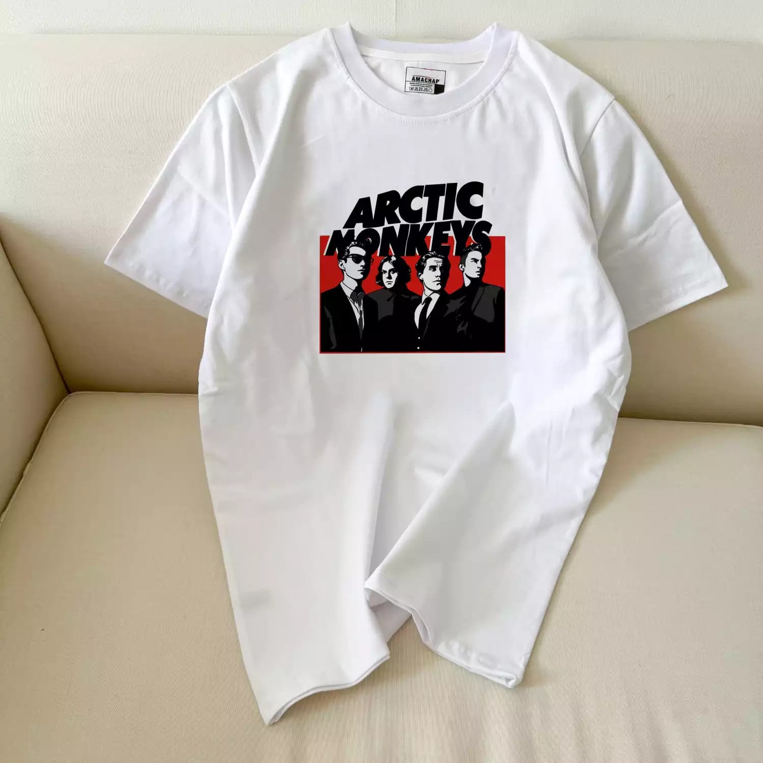 تیشرت نخ پنبه طرح راک 39708 ARCTIC MONKEYS