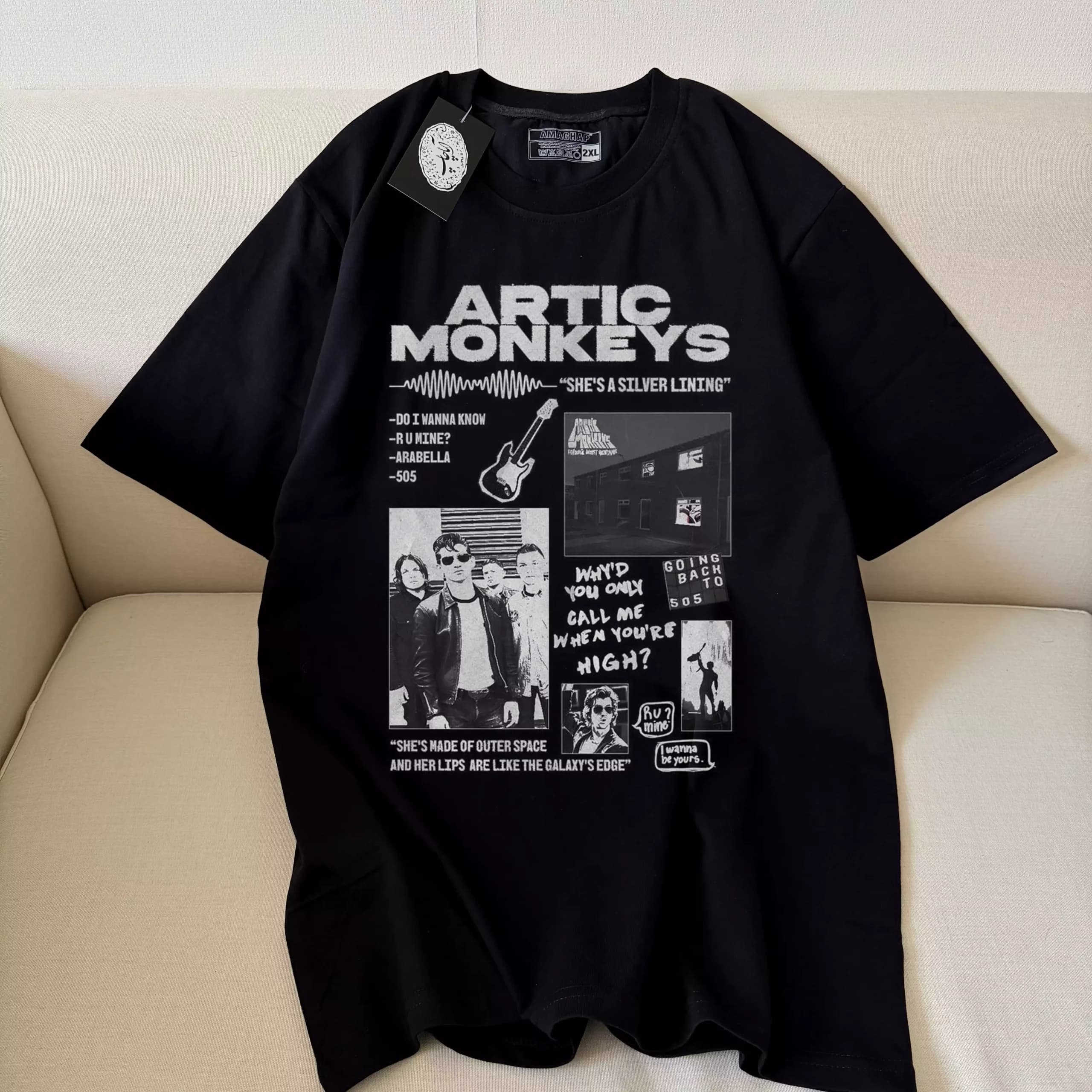 تیشرت نخ پنبه طرح راک ARCTIC MONKEYS
