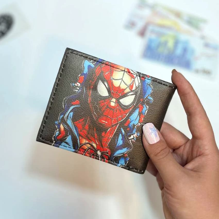 کیف پول چرمی طرح اسپایدر من Spider Man Red