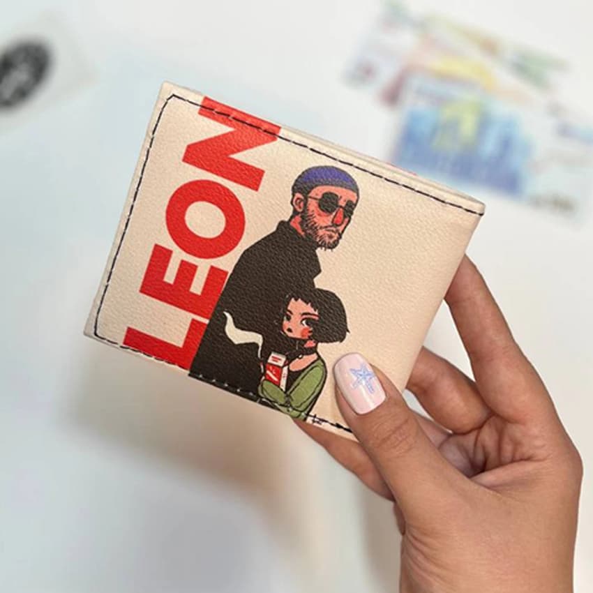 کیف پول چرمی طرح لئون و ماتیلدا Leon and Matilda