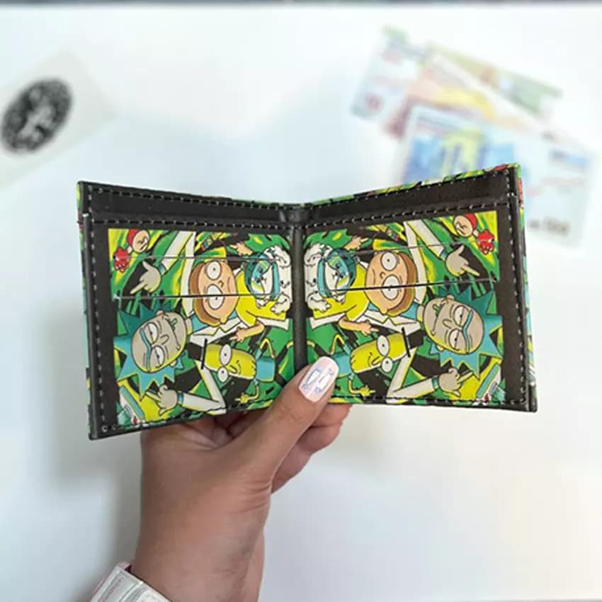کیف پول چرمی طرح ریک و مورتی Rick And Morty — تصویر ۲