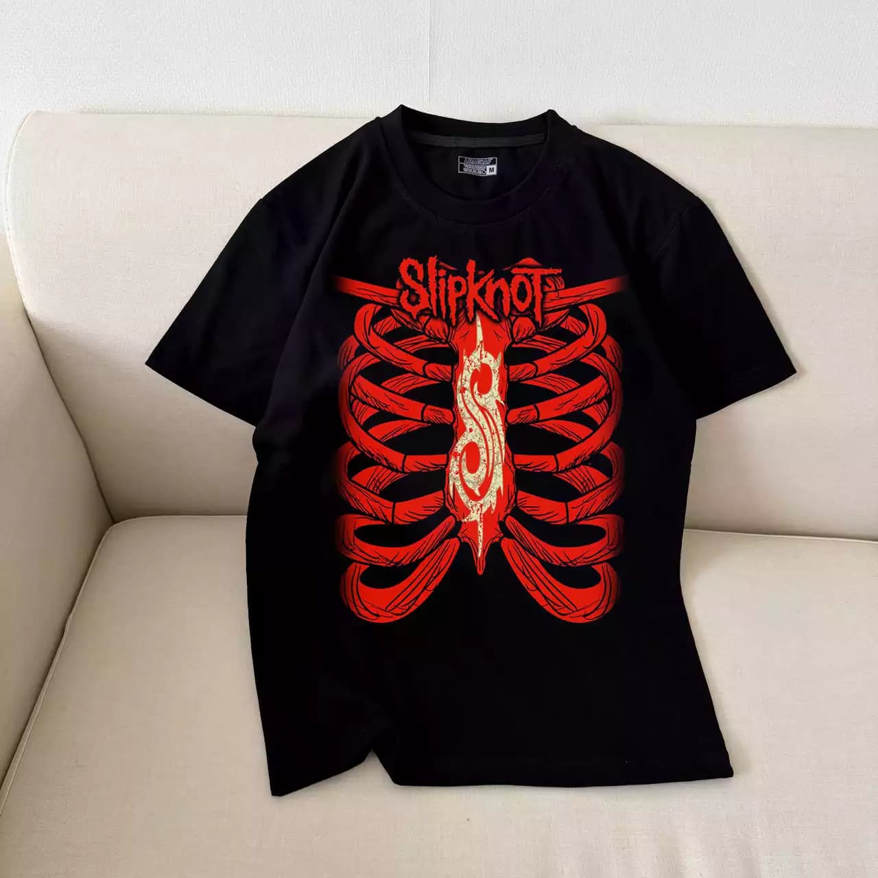 تیشرت نخ پنبه اسلیپ‌نات SLIPKNOT Ribs and Skeleton