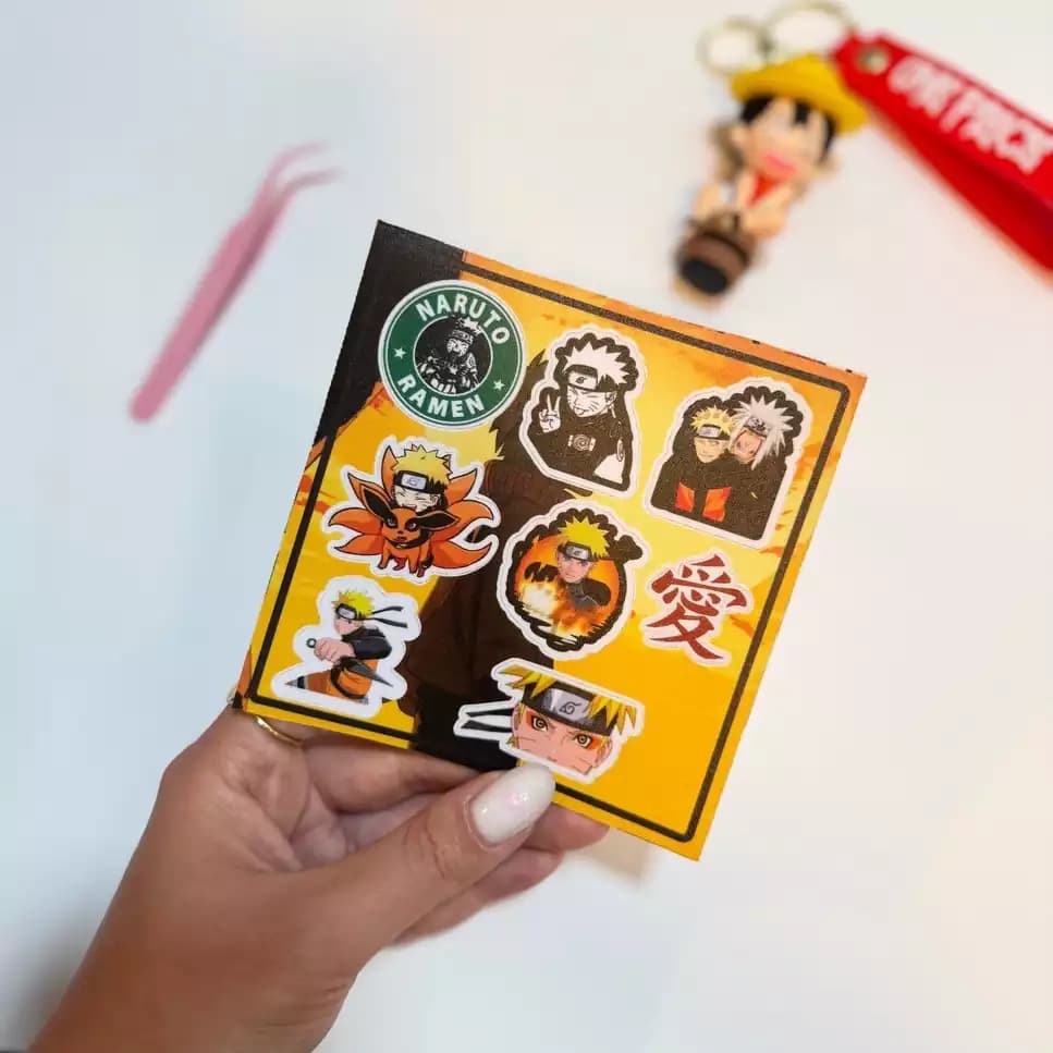 پک استیکر مربعی طرح انیمه ناروتو Naruto ramen