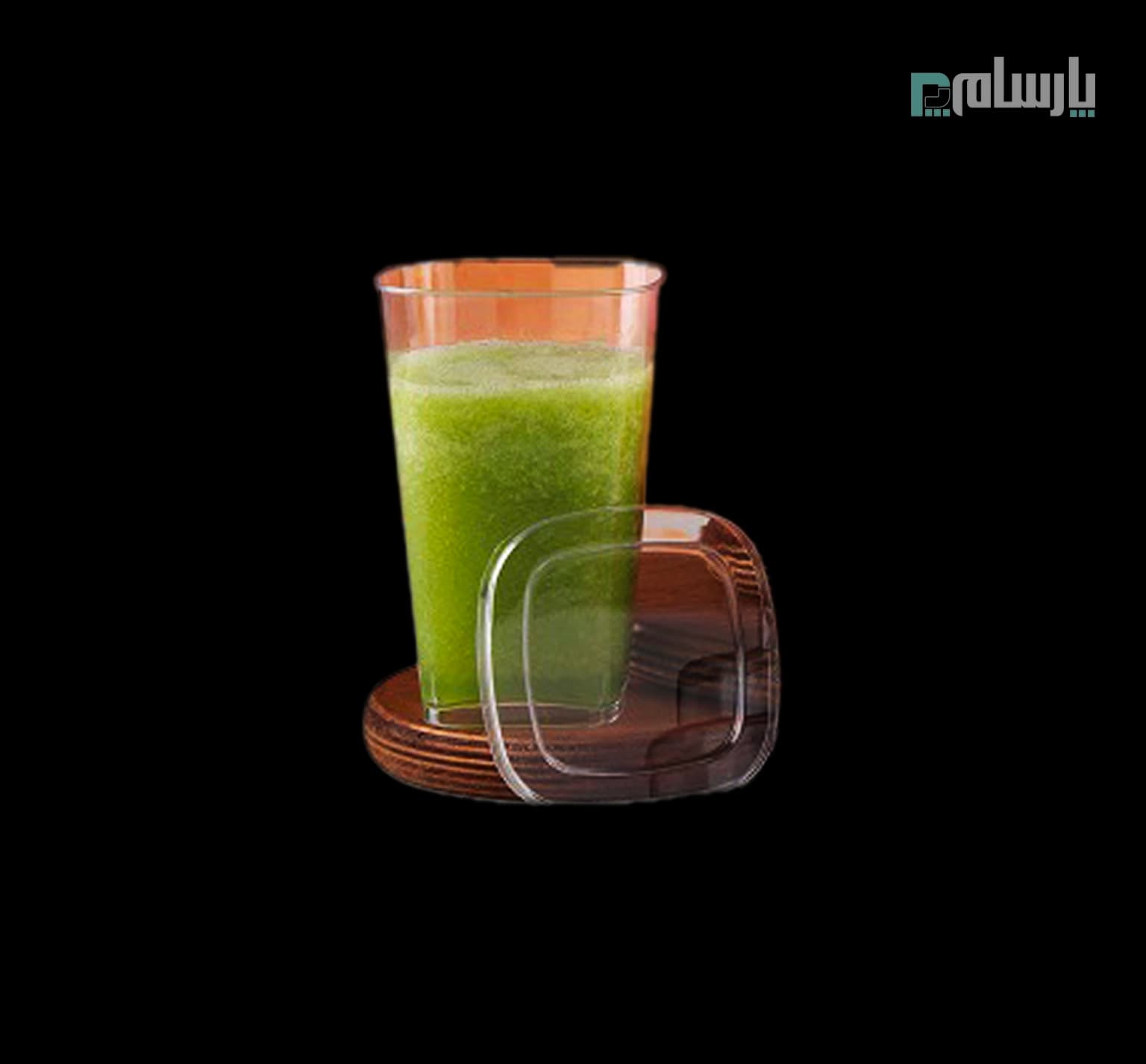 لیوان طلقی یاسا شفاف 220 سی سی درب دار برنا