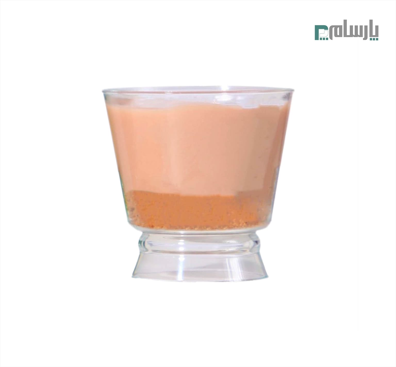لیوان کریستالی حریر 50 سی سی شفاف درب دار برنا