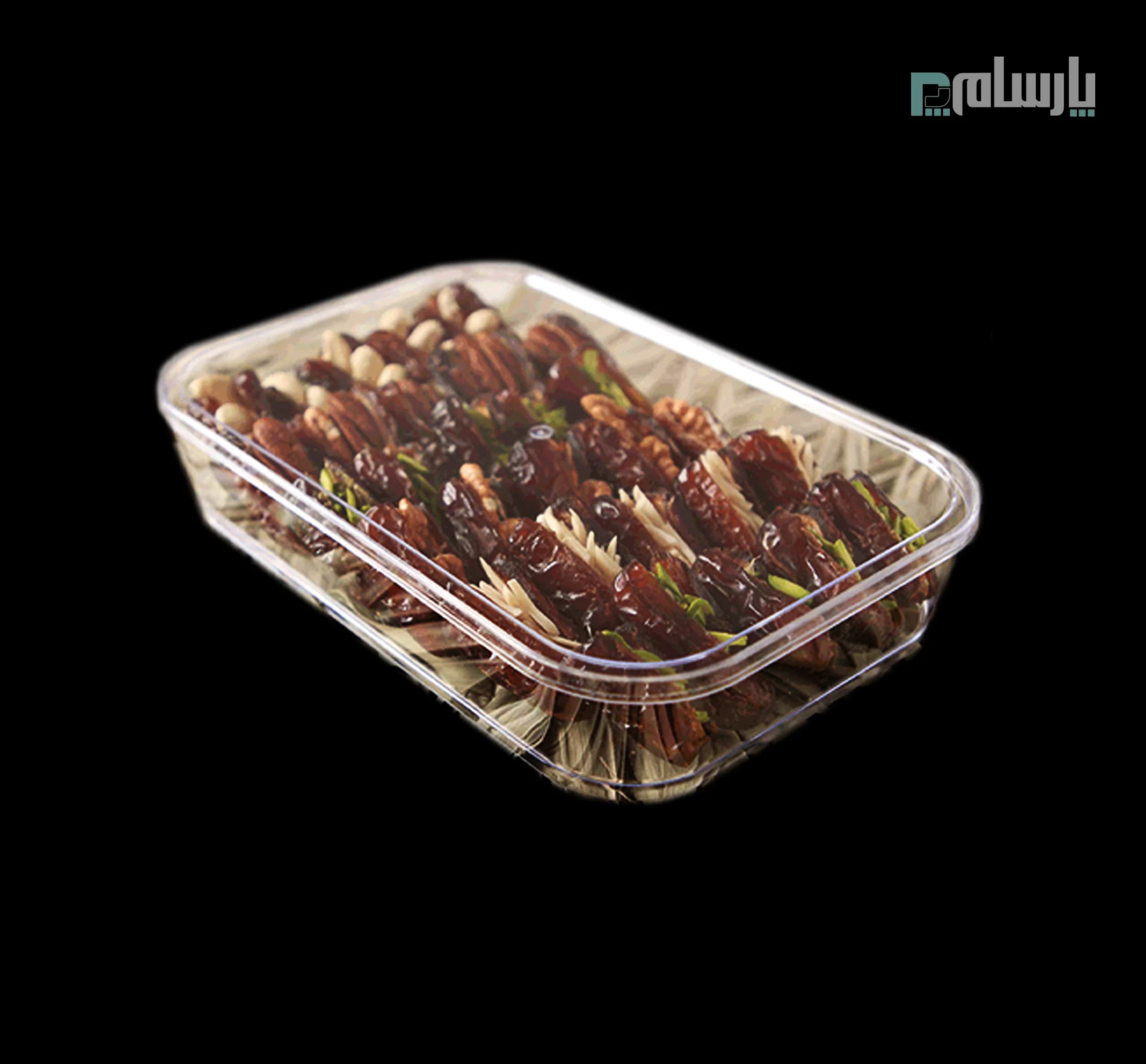 ظرف طلقی دسری سپهر شفاف 2500 سی سی درب دار برنا