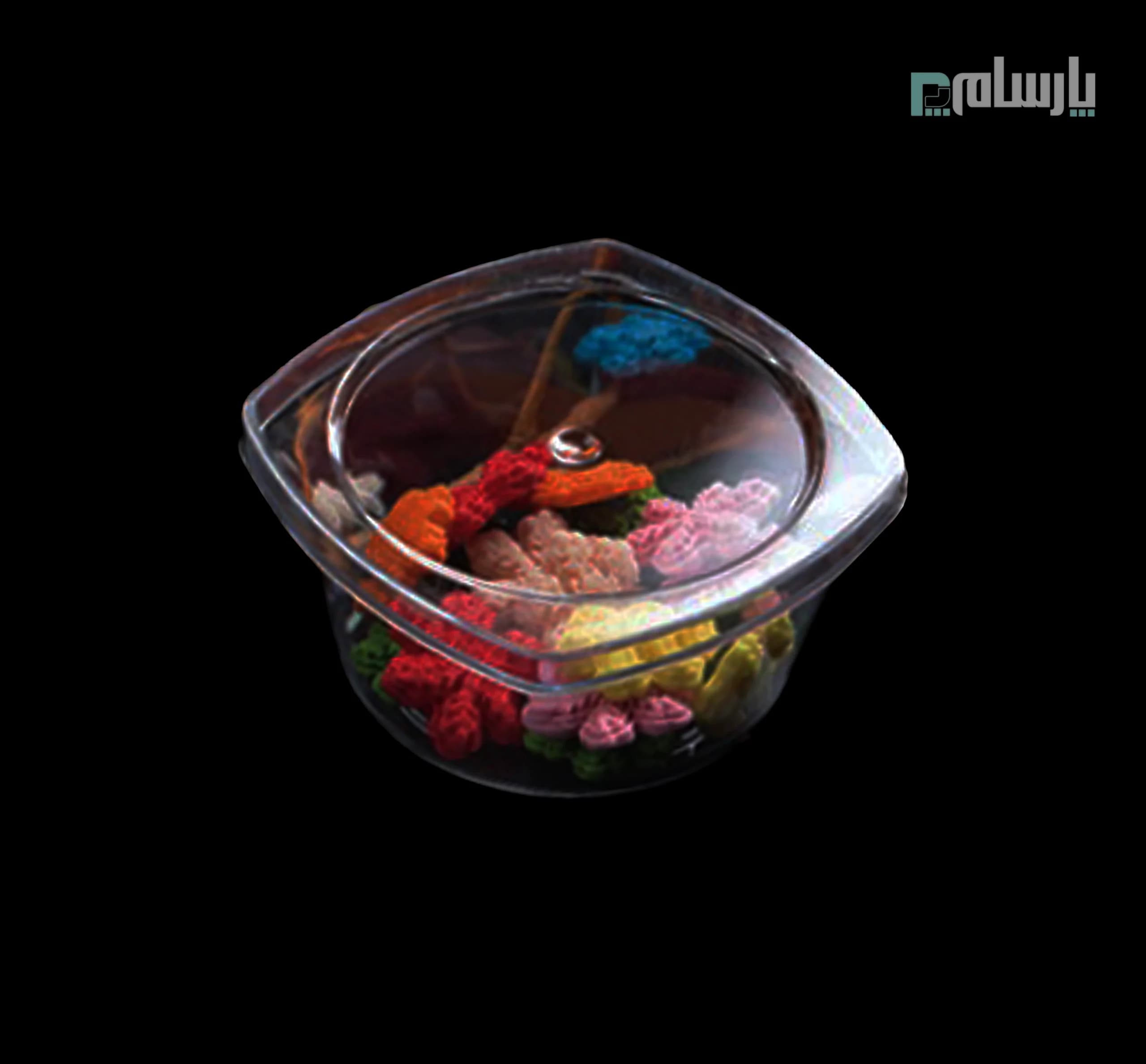 ظرف آرکا کریستالی 200 سی سی شفاف برنا