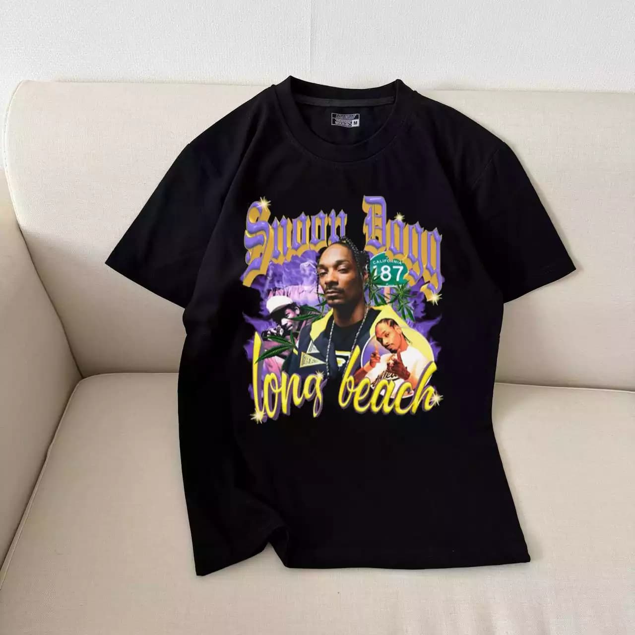تیشرت نخ پنبه طرح Snoop Dogg