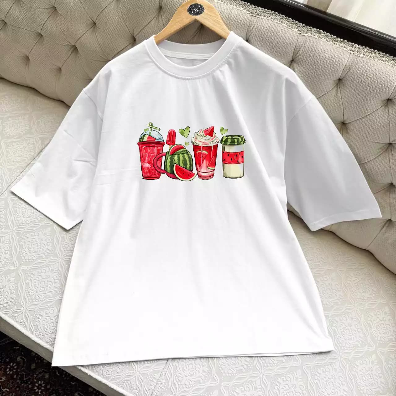 تیشرت نخ پنبه طرح هندوانه Watermelon Market