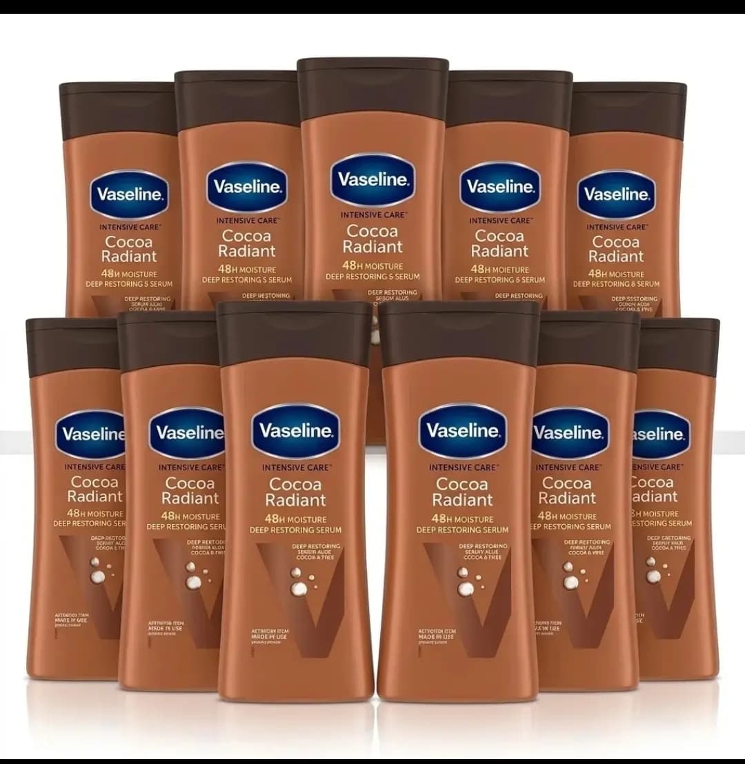 لوسیون بدن شکلاتی200گرمی وازلین مدل Coco Radiant — تصویر ۳