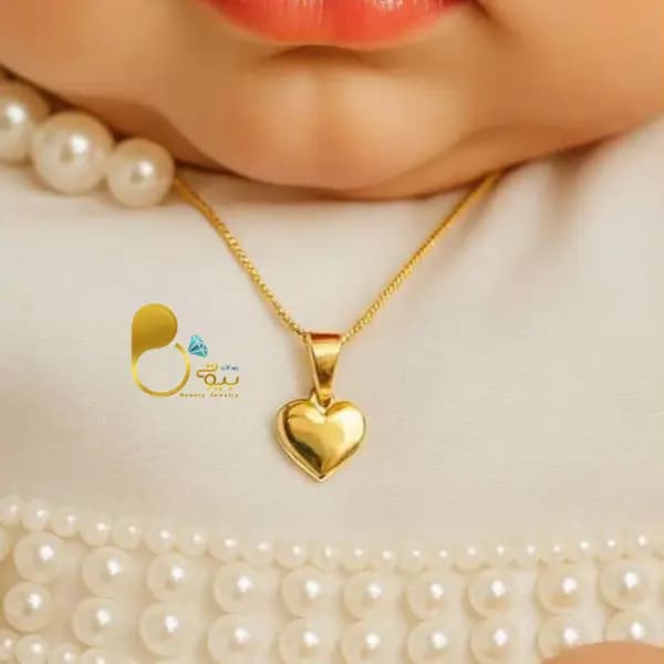 گردنبند قلب بچگانه کپی طلا