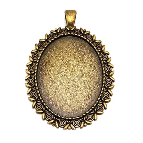 قاب گردنبندی بیضی 3-4 برنزی کد560