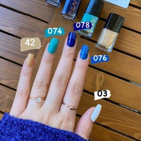 لاک ناخن اینلی مدل Elegant کد 42 ا INLAY nail polish, Elegant model, code 42 — تصویر ۳