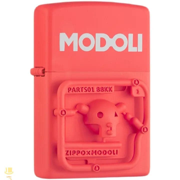 زیپو اصل کاستوم قرمز modoli