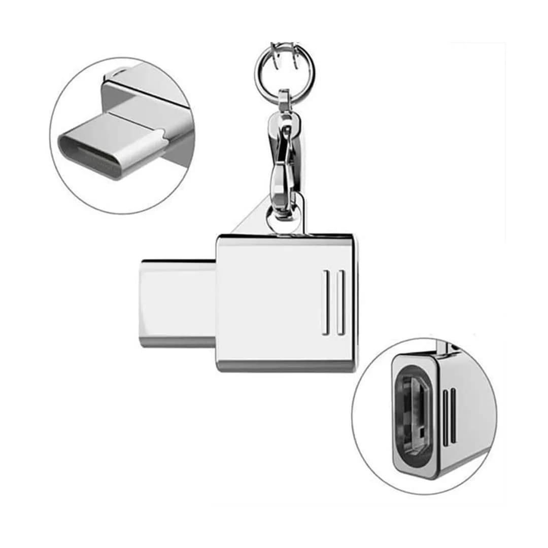 تبدیل OTG تایپ سی به MicroUSB ارلدام مدل TC03 — تصویر ۲